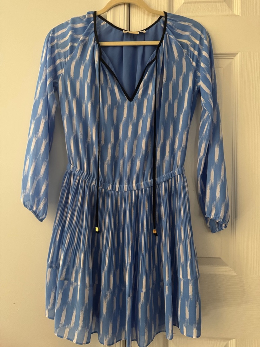 Michael Kors Periwinkle Blue Floral-Lined Dress